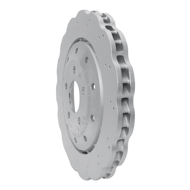 Audi R8 Brake Rotor (1) - Rear - R1 Concepts - Drilled Carbon Alloy GeoMET - `14-`24